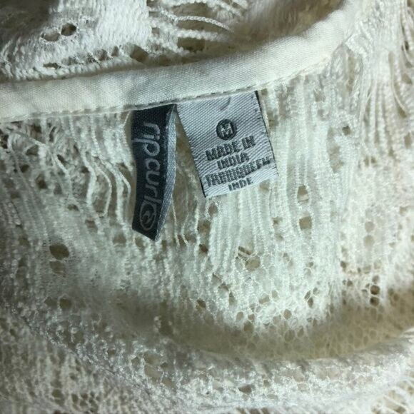 Ripcurl White‎ Crochet Swimsuit Coverup Dress - Size Medium - Picture 6 of 8